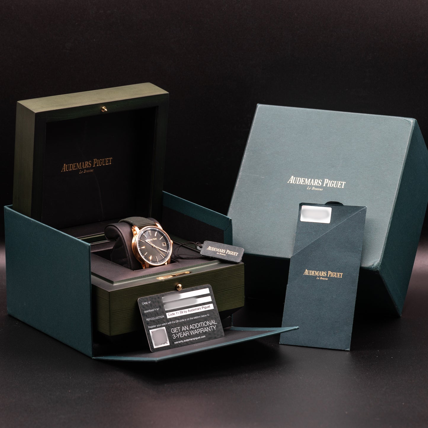 Audemars Piguet Code 11.59 Selfwinding — 18K Rose Gold | Green Dial | Ref. 15210OR.OO.A056KB.01 | 2025