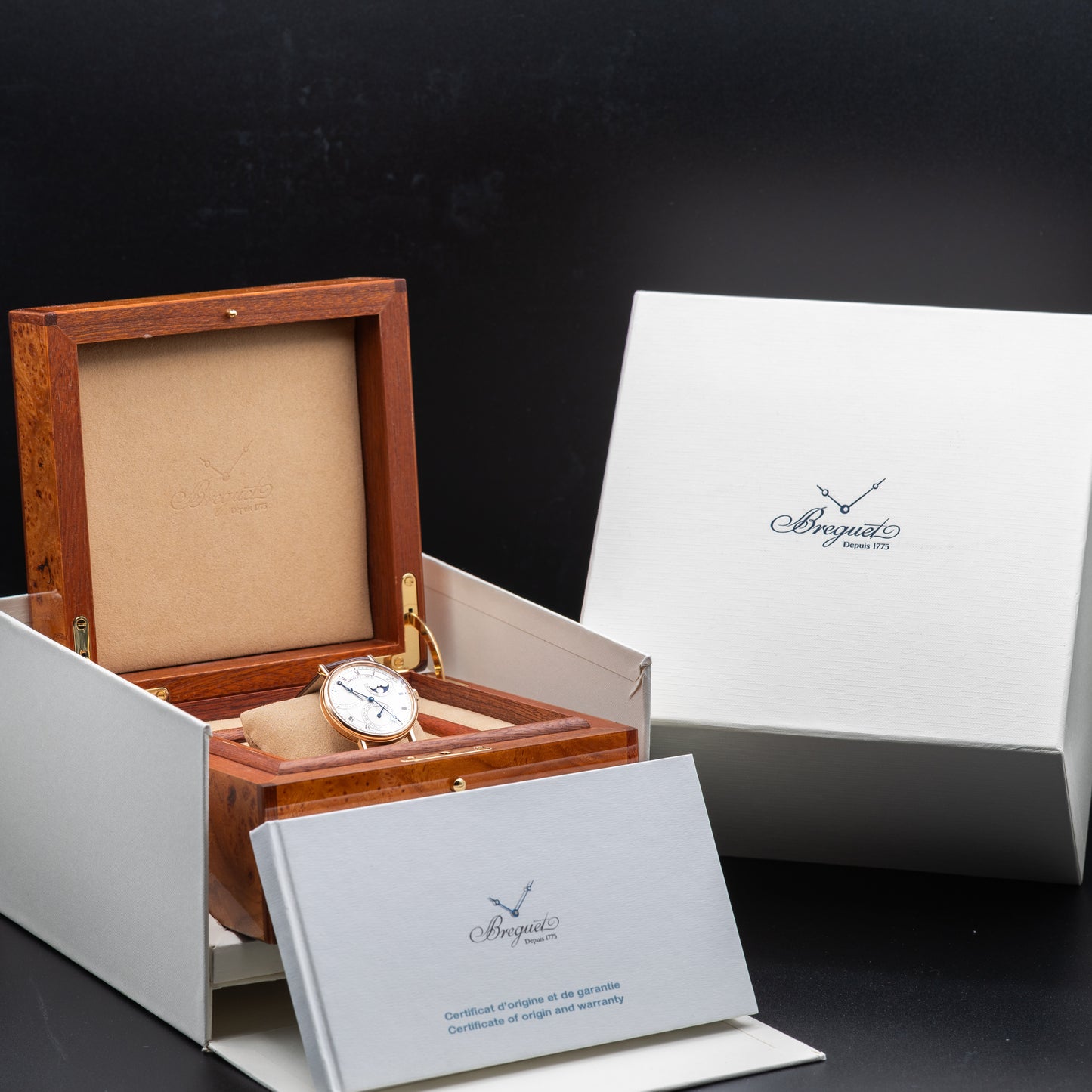 Breguet Classique Phase de Lune 7137 — Rose Gold | Silvered Guilloché Dial | Ref. 7137BR/15/9VU | 2023
