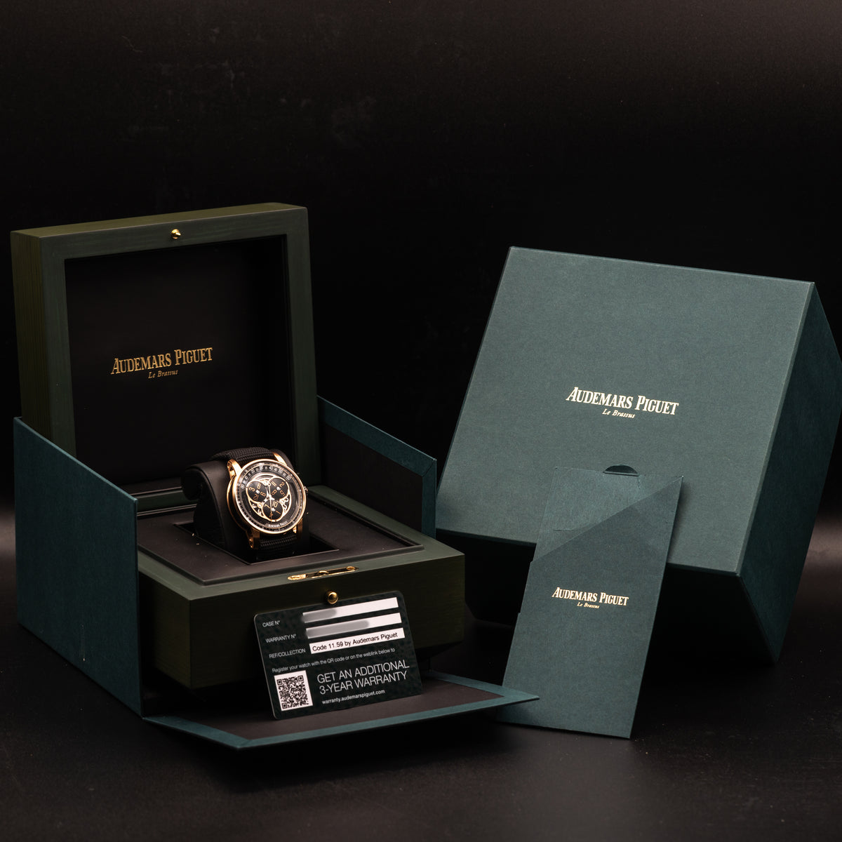 Audemars Piguet Code 11.59 Starwheel — Pink Gold | Black Aventurine Dial | Ref. 15212NR.OO.A002KB.01-AB | 2026
