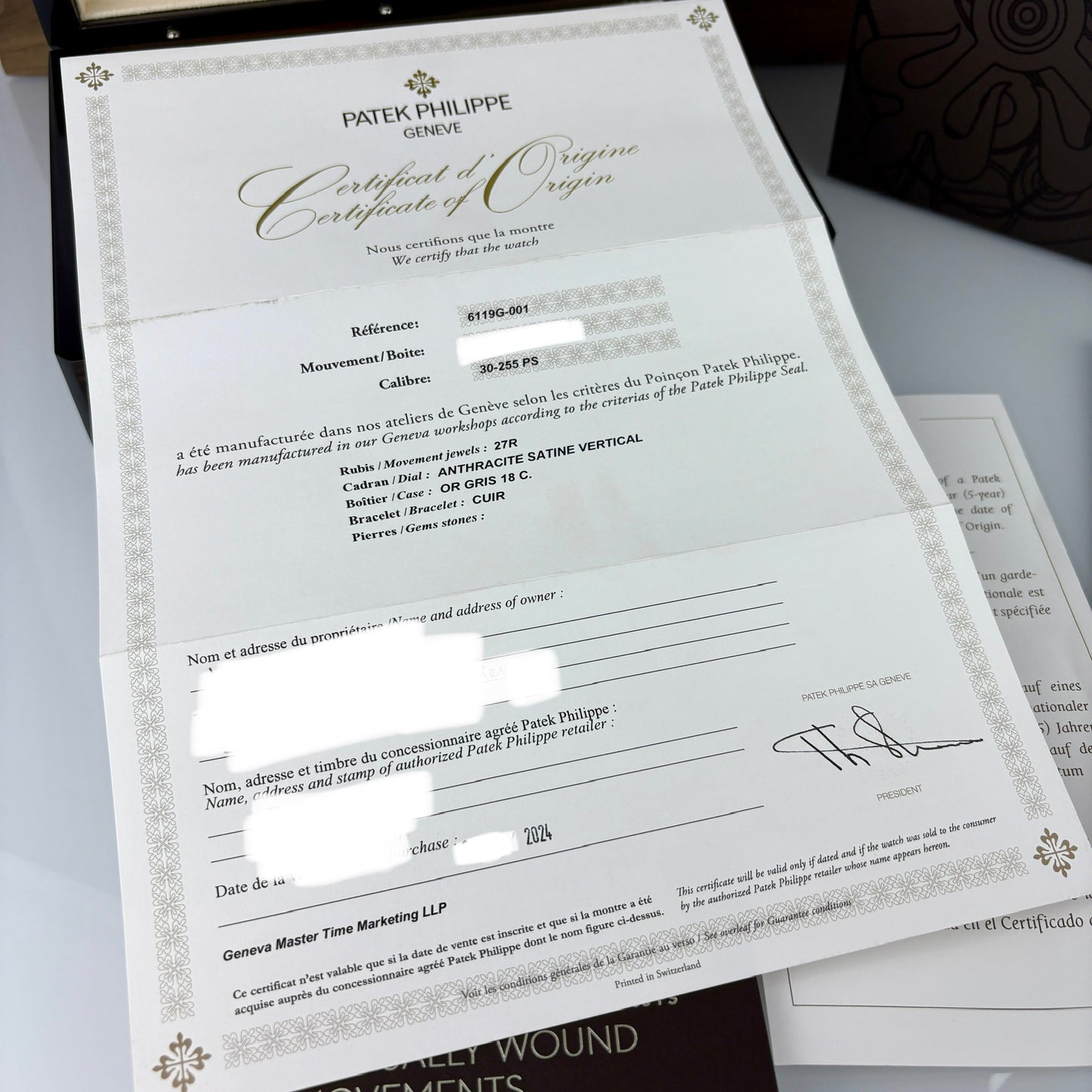 Patek Philippe Calatrava 6119G-001 – White Gold | 2025 Full Set | Brand New