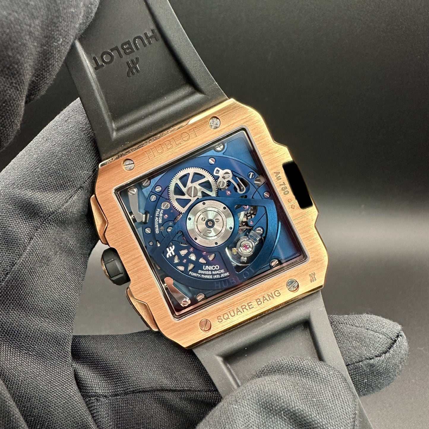 Hublot Square Bang Unico King Gold Blue