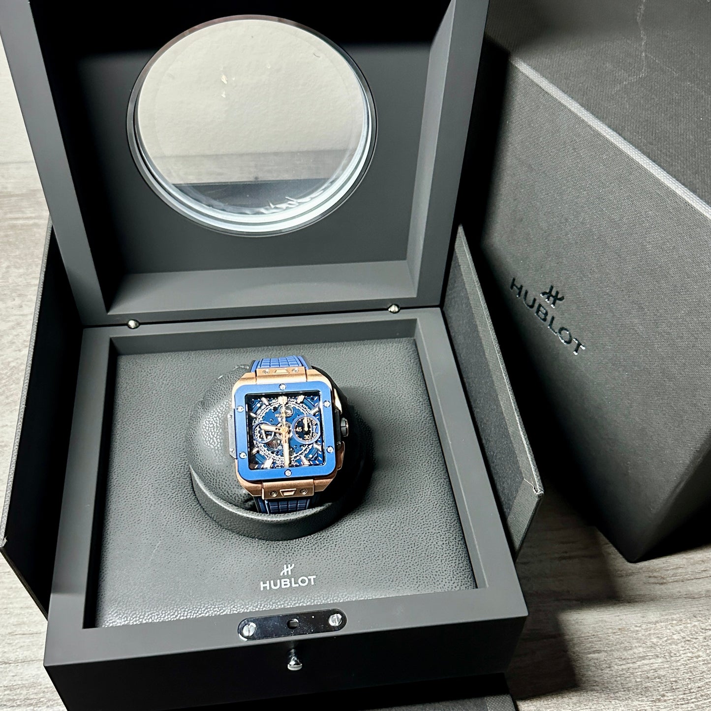 Hublot Square Bang Unico King Gold Blue