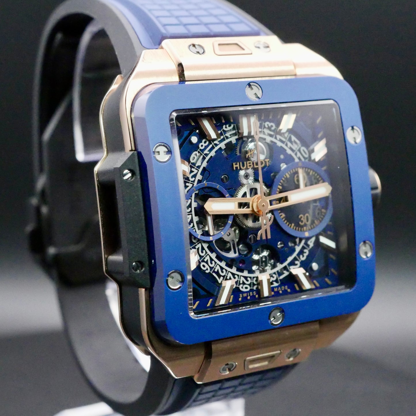 Hublot Square Bang Unico King Gold Blue