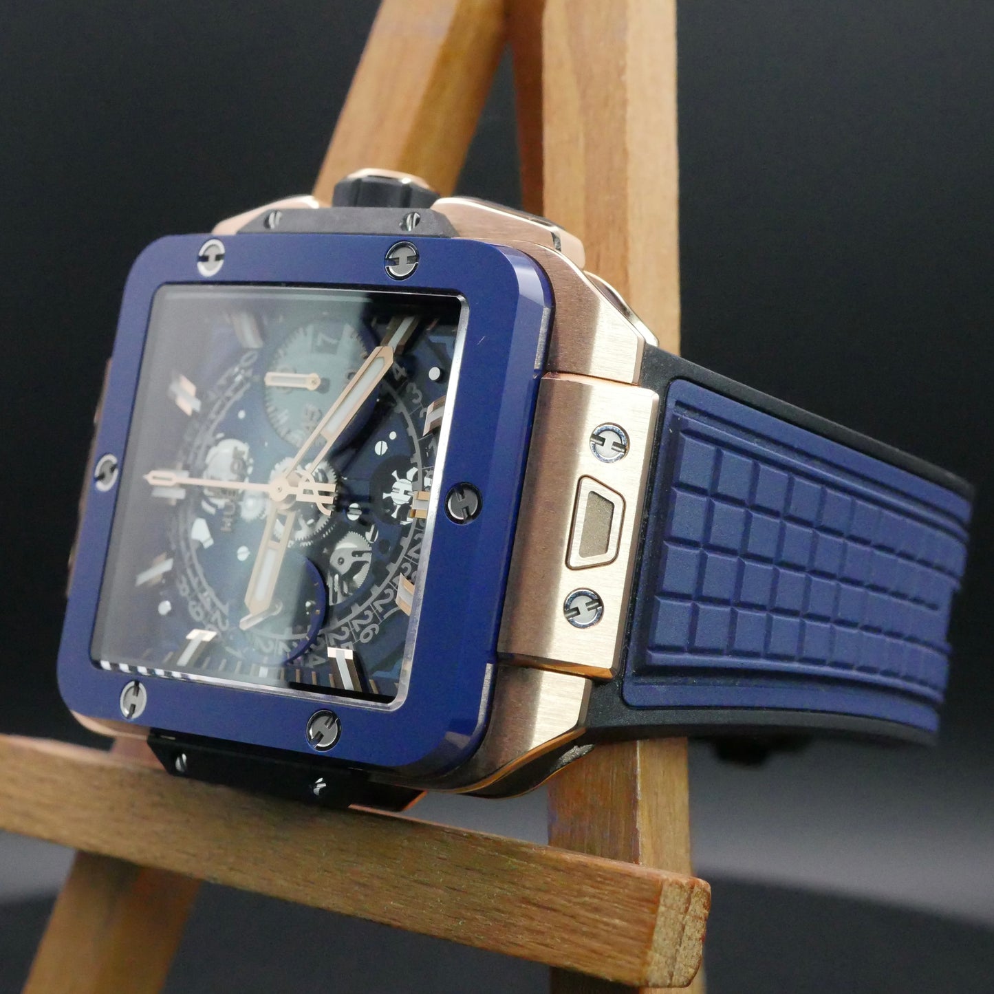 Hublot Square Bang Unico King Gold Blue