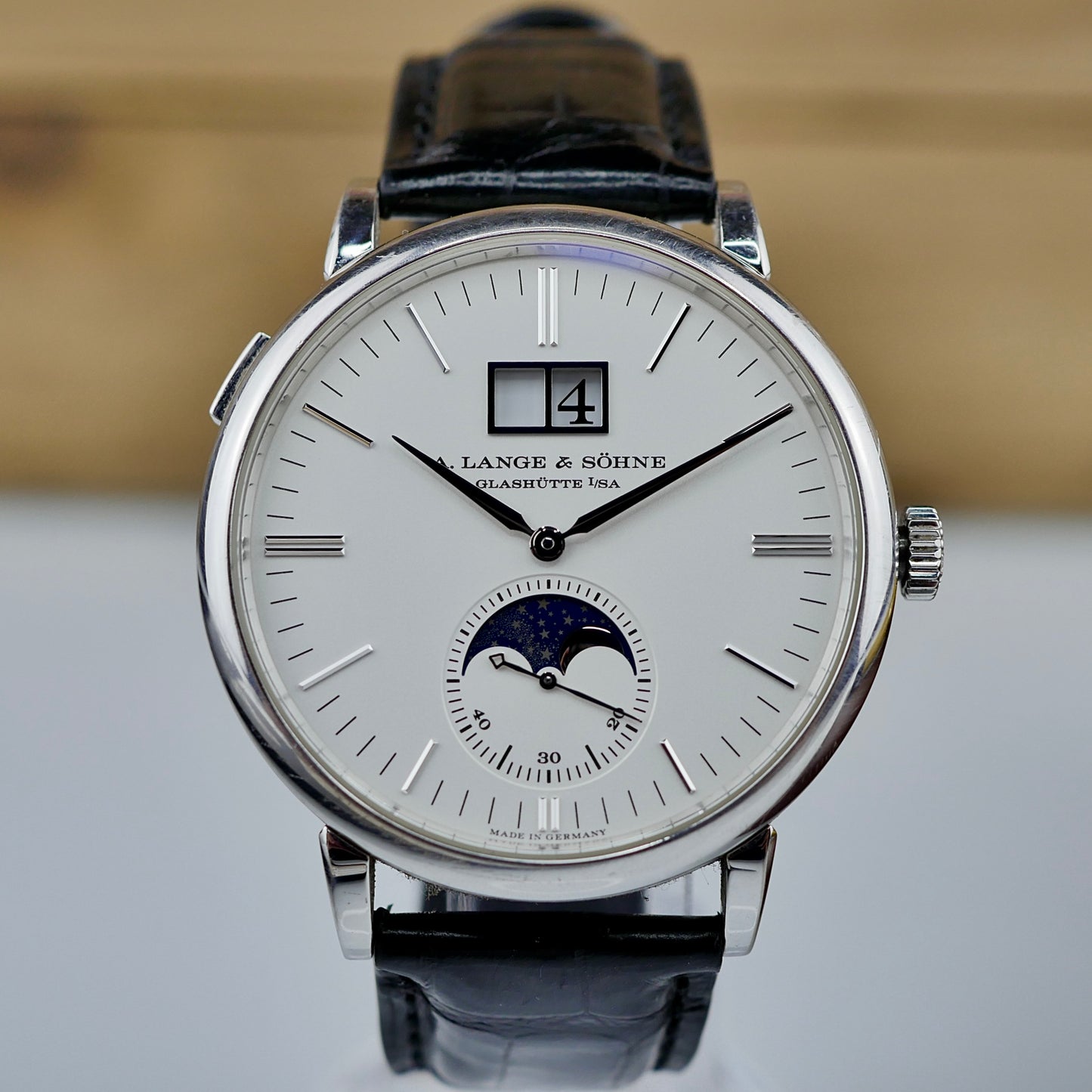 A. Lange & Söhne Saxonia Moon Phase White Gold