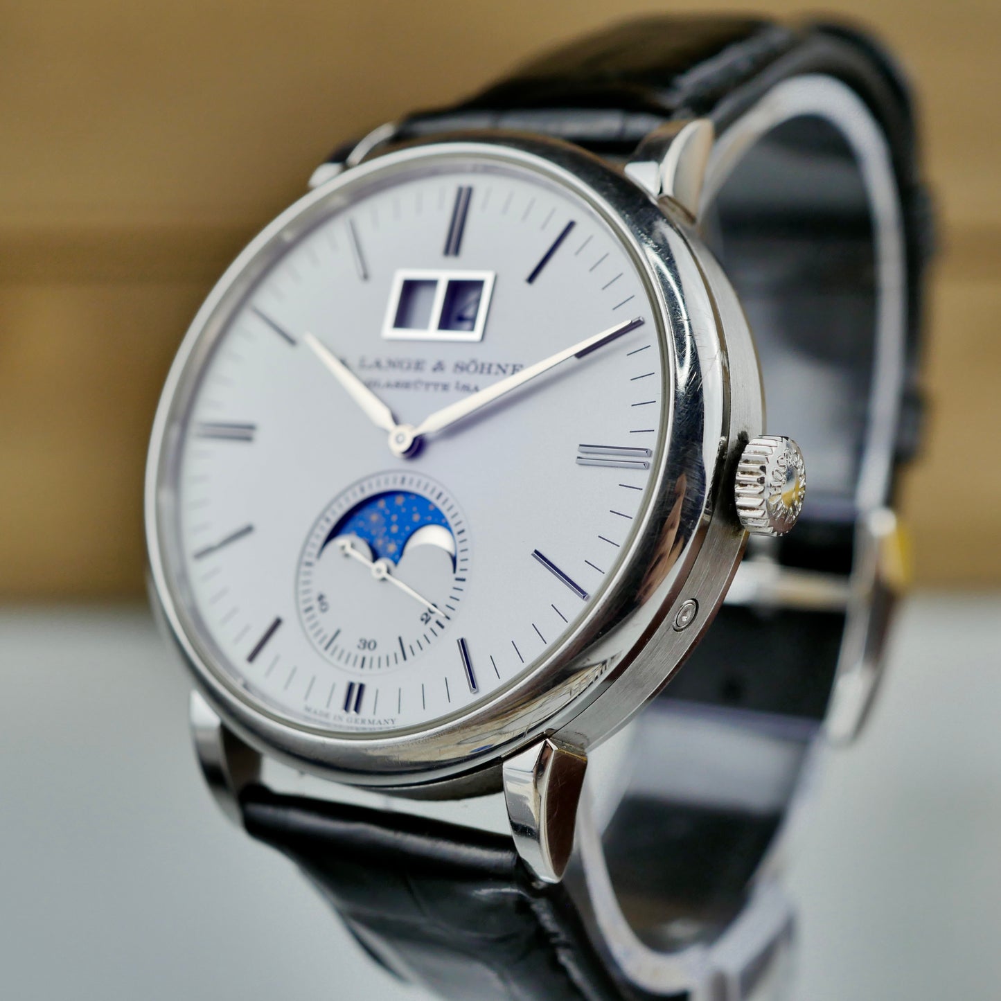 A. Lange & Söhne Saxonia Moon Phase White Gold