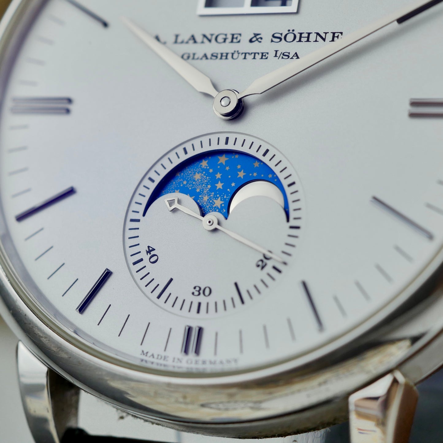 A. Lange & Söhne Saxonia Moon Phase White Gold