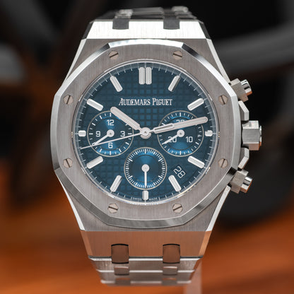 Audemars Piguet Royal Oak Chronograph 26715ST Blue Dial | 2024 Full Set