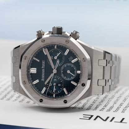 Audemars Piguet Royal Oak Chronograph 26715ST Blue Dial | 2024 Full Set
