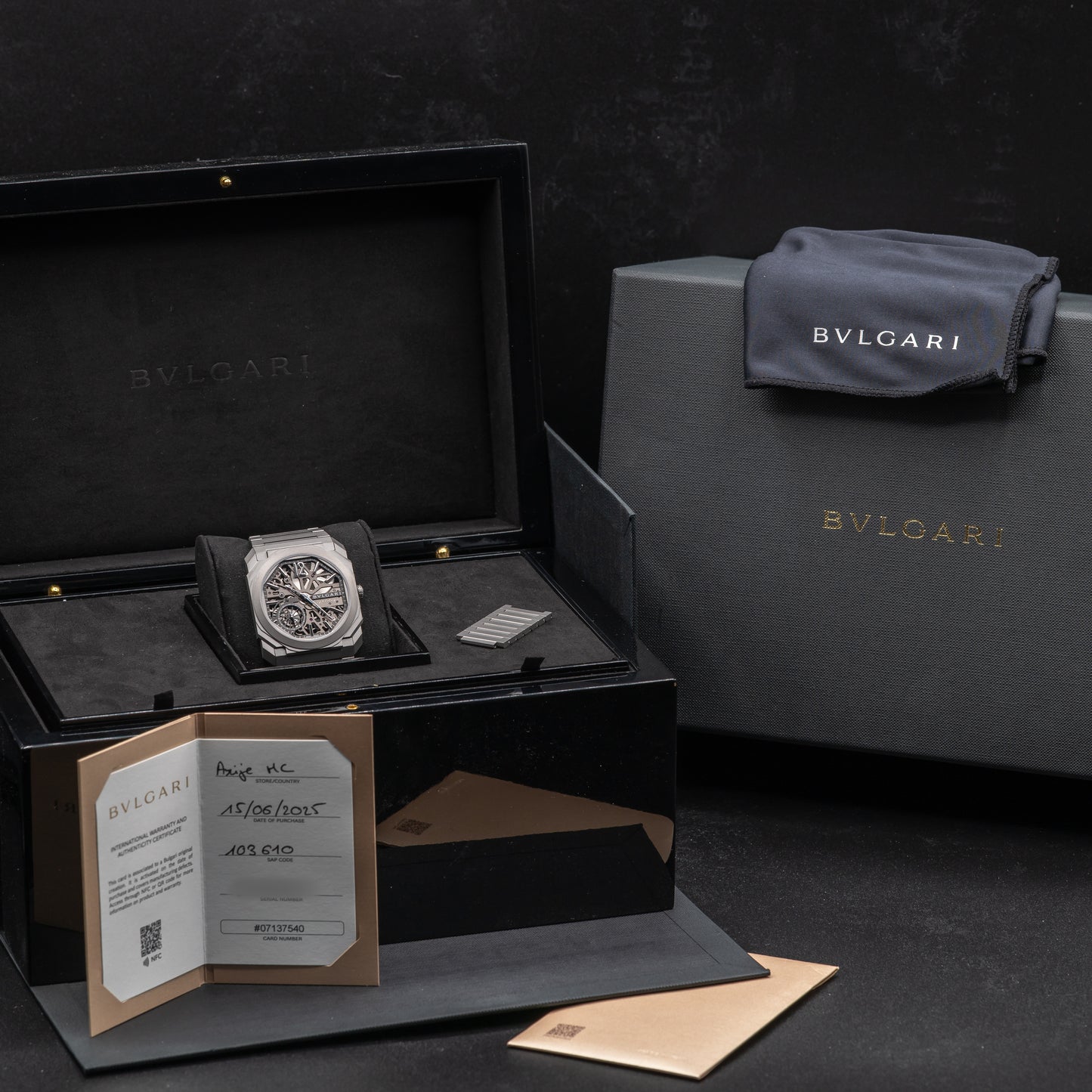 Bulgari Octo Finissimo Skeleton 8 Days 103610 | 2025 Full Set