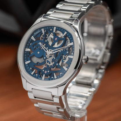 Piaget Polo Skeleton G0A45005  Stainless Steel | Blue Skeleton Dial | 02/2026 | Unworn | Full Set