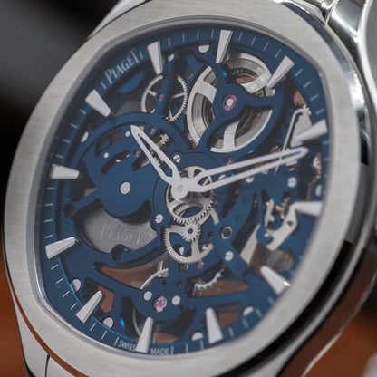 Piaget Polo Skeleton G0A45005  Stainless Steel | Blue Skeleton Dial | 02/2026 | Unworn | Full Set