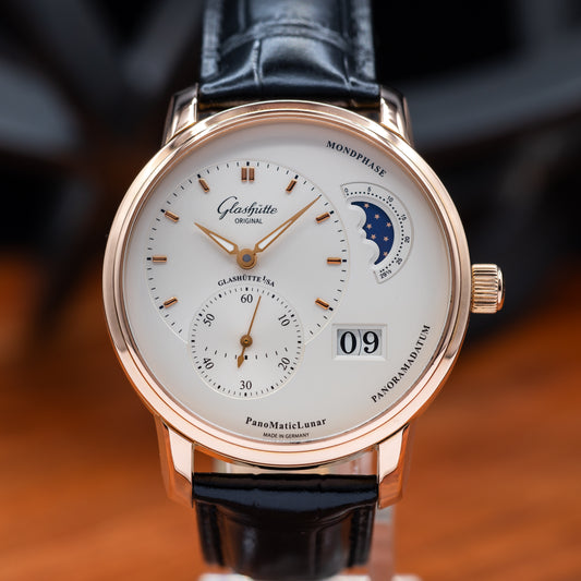 Glashütte Original PanoMaticLunar — Red Gold | Ref. 1-90-02-45-35-62 | 2023 | FULL SET