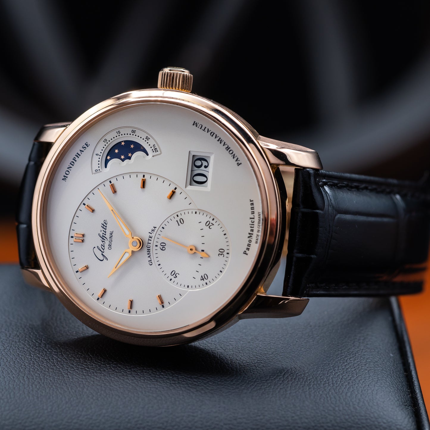Glashütte Original PanoMaticLunar — Red Gold | Ref. 1-90-02-45-35-62 | 2023 | FULL SET