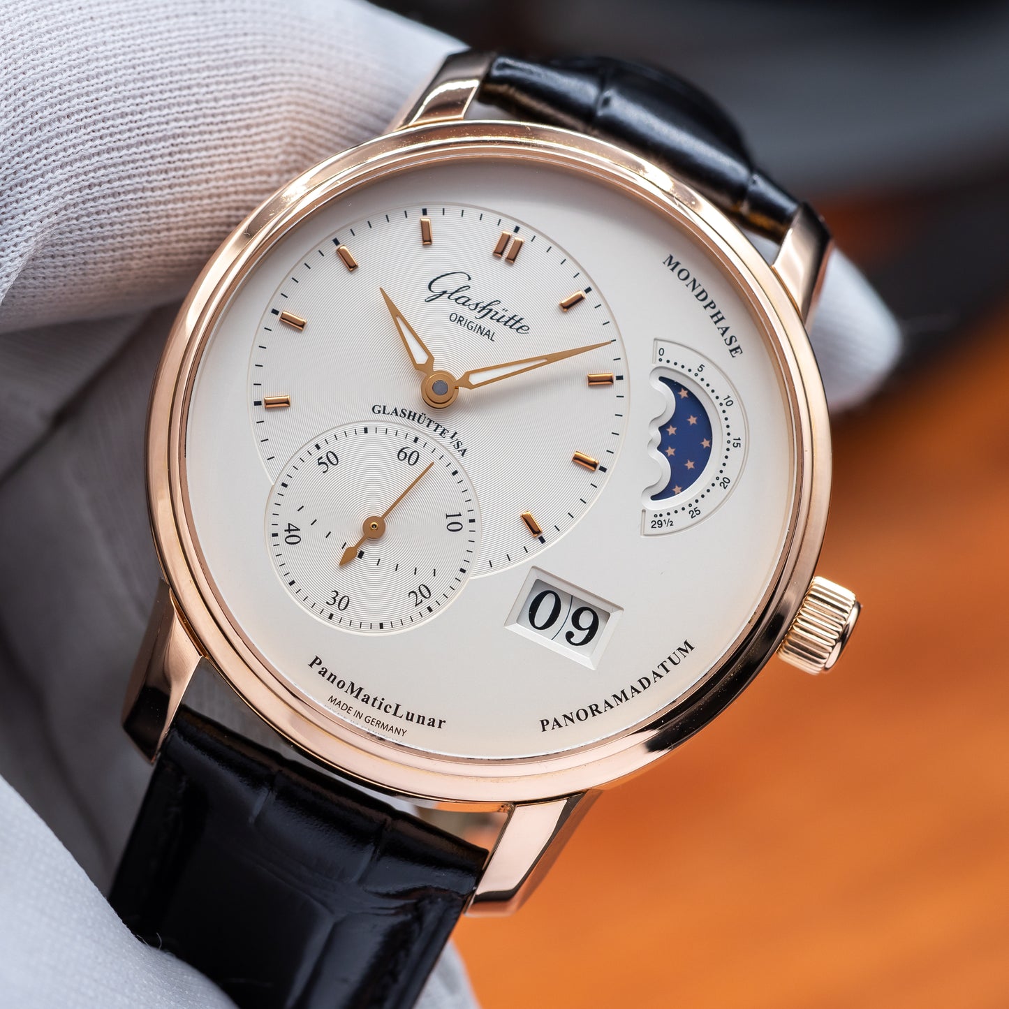 Glashütte Original PanoMaticLunar — Red Gold | Ref. 1-90-02-45-35-62 | 2023 | FULL SET