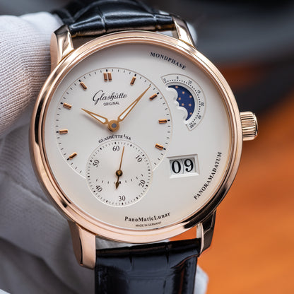 Glashütte Original PanoMaticLunar — Red Gold | Ref. 1-90-02-45-35-62 | 2023 | FULL SET