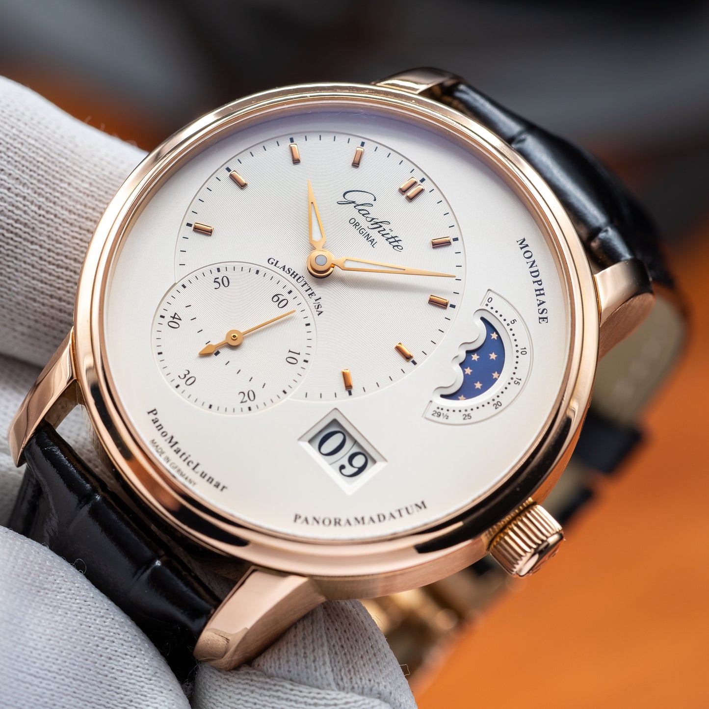 Glashütte Original PanoMaticLunar — Red Gold | Ref. 1-90-02-45-35-62 | 2023 | FULL SET