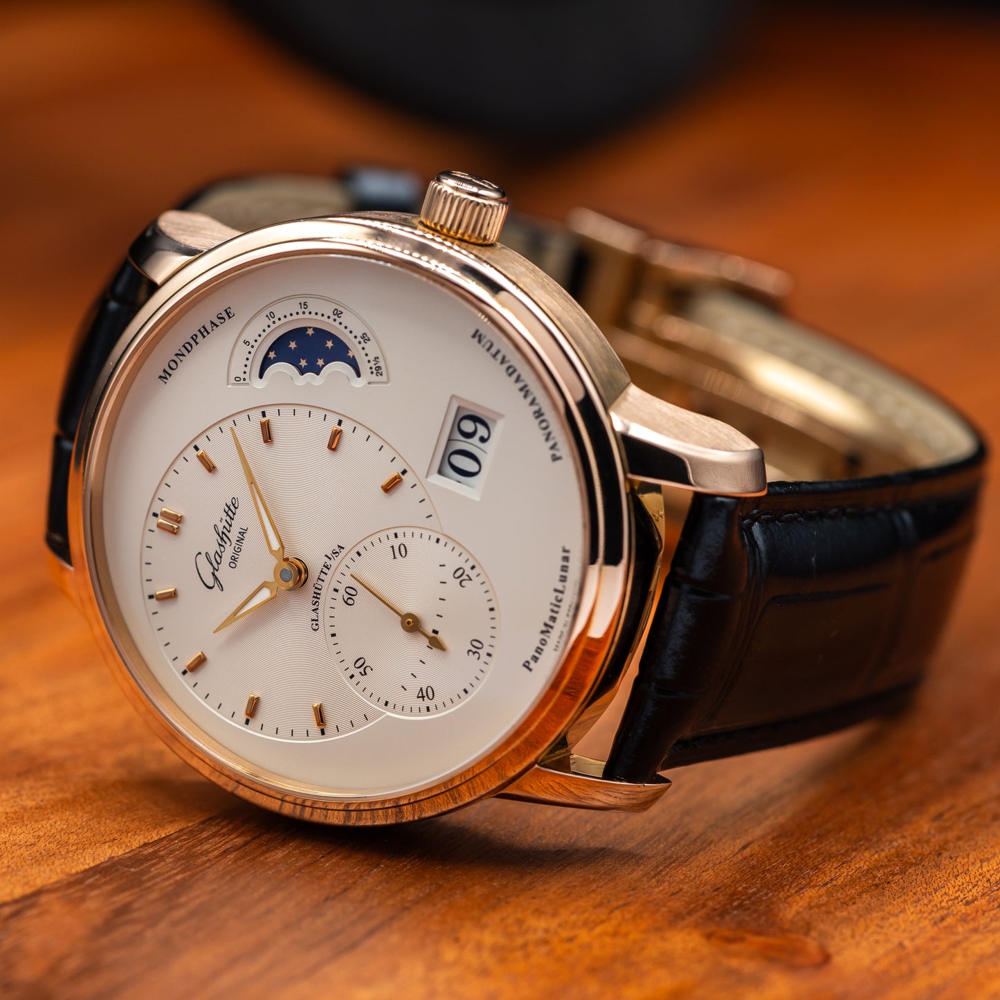 Glashütte Original PanoMaticLunar — Red Gold | Ref. 1-90-02-45-35-62 | 2023 | FULL SET