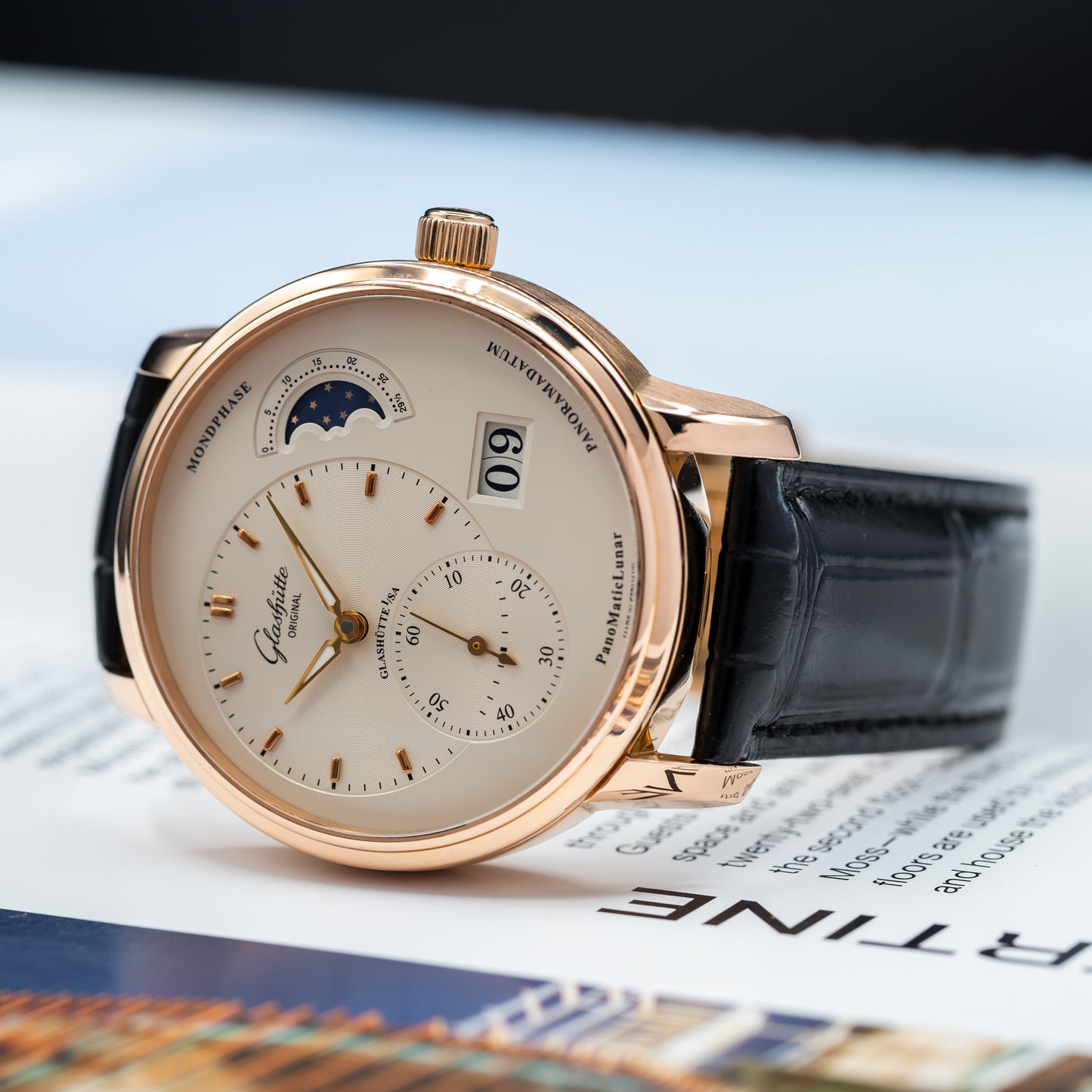 Glashütte Original PanoMaticLunar — Red Gold | Ref. 1-90-02-45-35-62 | 2023 | FULL SET
