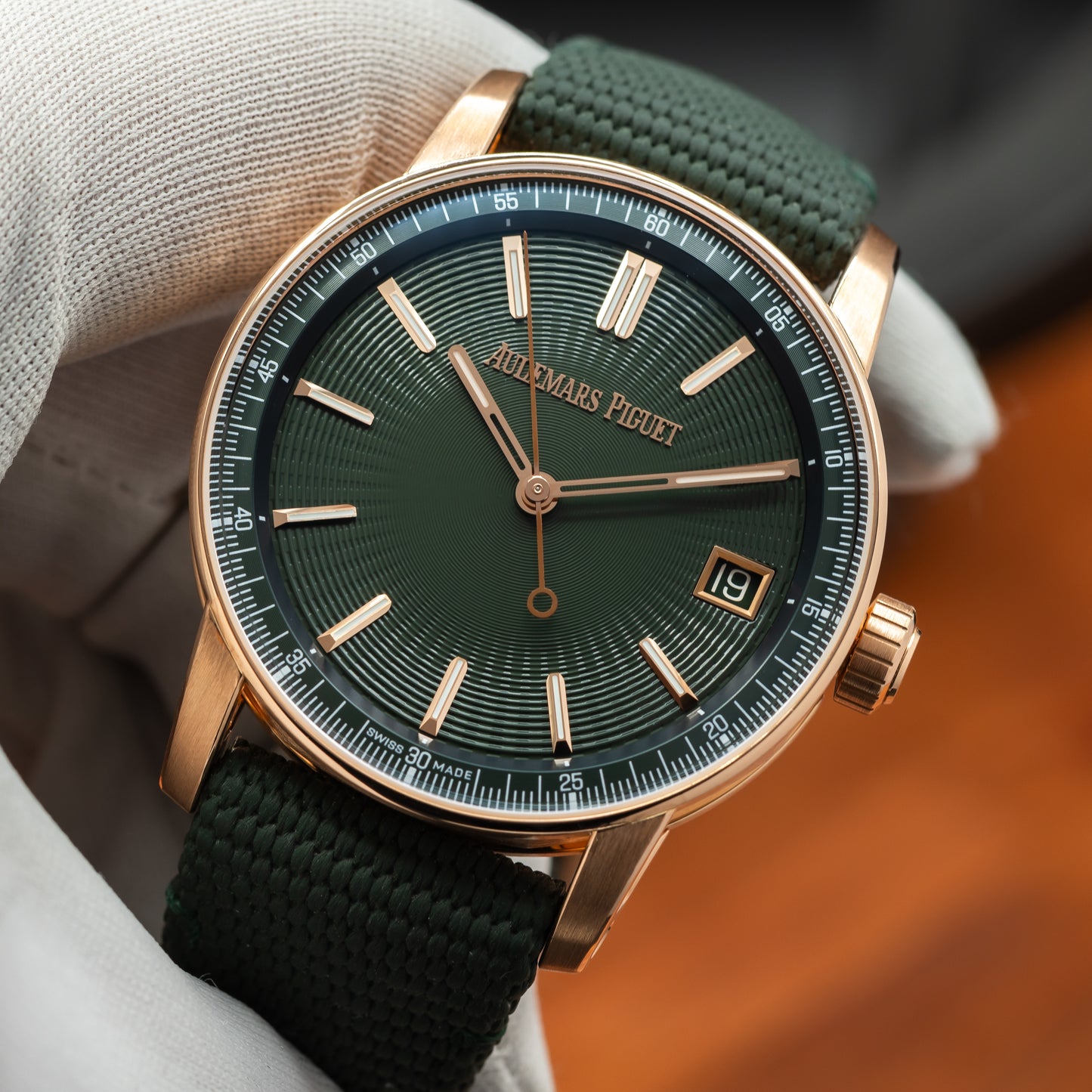 Audemars Piguet Code 11.59 Selfwinding — 18K Rose Gold | Green Dial | Ref. 15210OR.OO.A056KB.01 | 2025