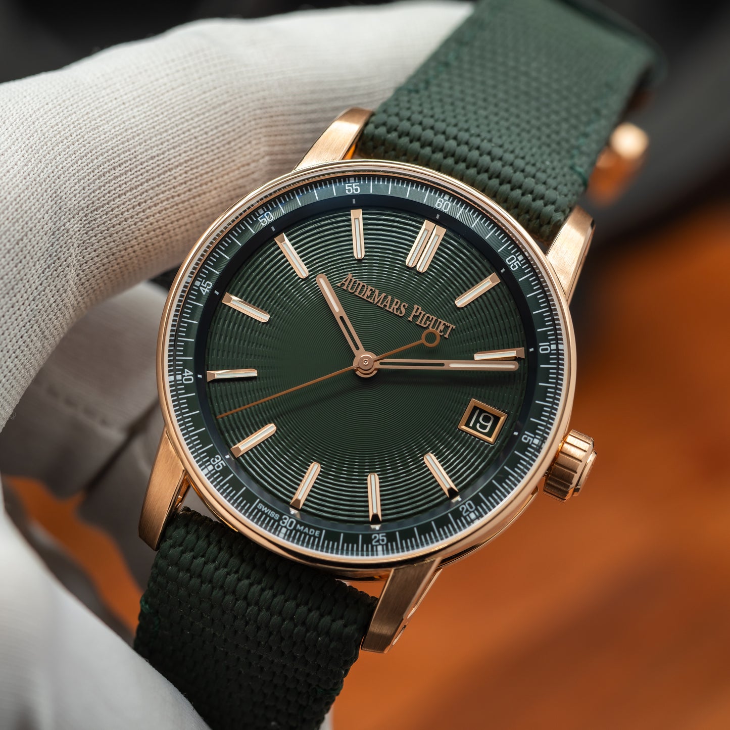 Audemars Piguet Code 11.59 Selfwinding — 18K Rose Gold | Green Dial | Ref. 15210OR.OO.A056KB.01 | 2025