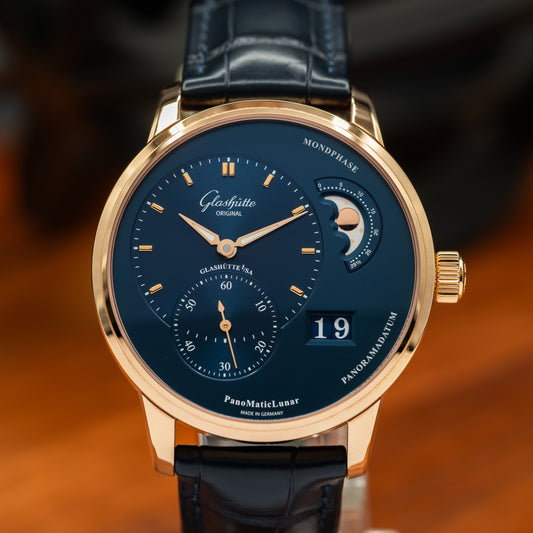 Glashütte Original PanoMaticLunar — Red Gold | Blue Dial | Ref. 1-90-02-11-35-61 | April 2026