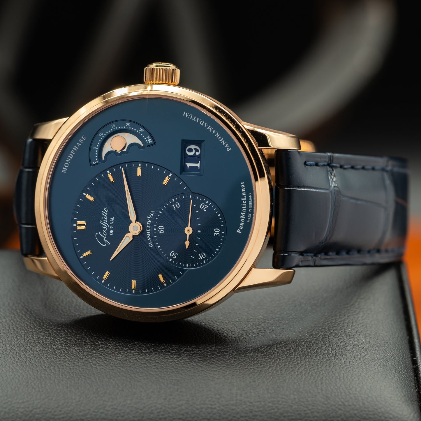 Glashütte Original PanoMaticLunar — Red Gold | Blue Dial | Ref. 1-90-02-11-35-61 | April 2026