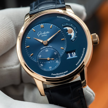Glashütte Original PanoMaticLunar — Red Gold | Blue Dial | Ref. 1-90-02-11-35-61 | April 2026