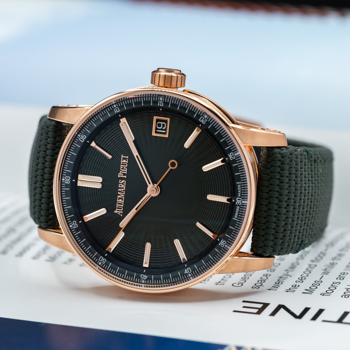 Audemars Piguet Code 11.59 Selfwinding — 18K Rose Gold | Green Dial | Ref. 15210OR.OO.A056KB.01 | 2025