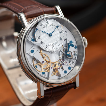 Breguet Tradition 7057 — 18K White Gold | Silver Guilloche Dial | Ref. 7057BB/11/9W6 | 2024