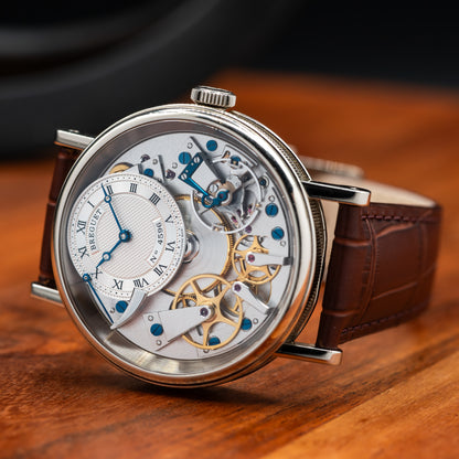 Breguet Tradition 7057 — 18K White Gold | Silver Guilloche Dial | Ref. 7057BB/11/9W6 | 2024