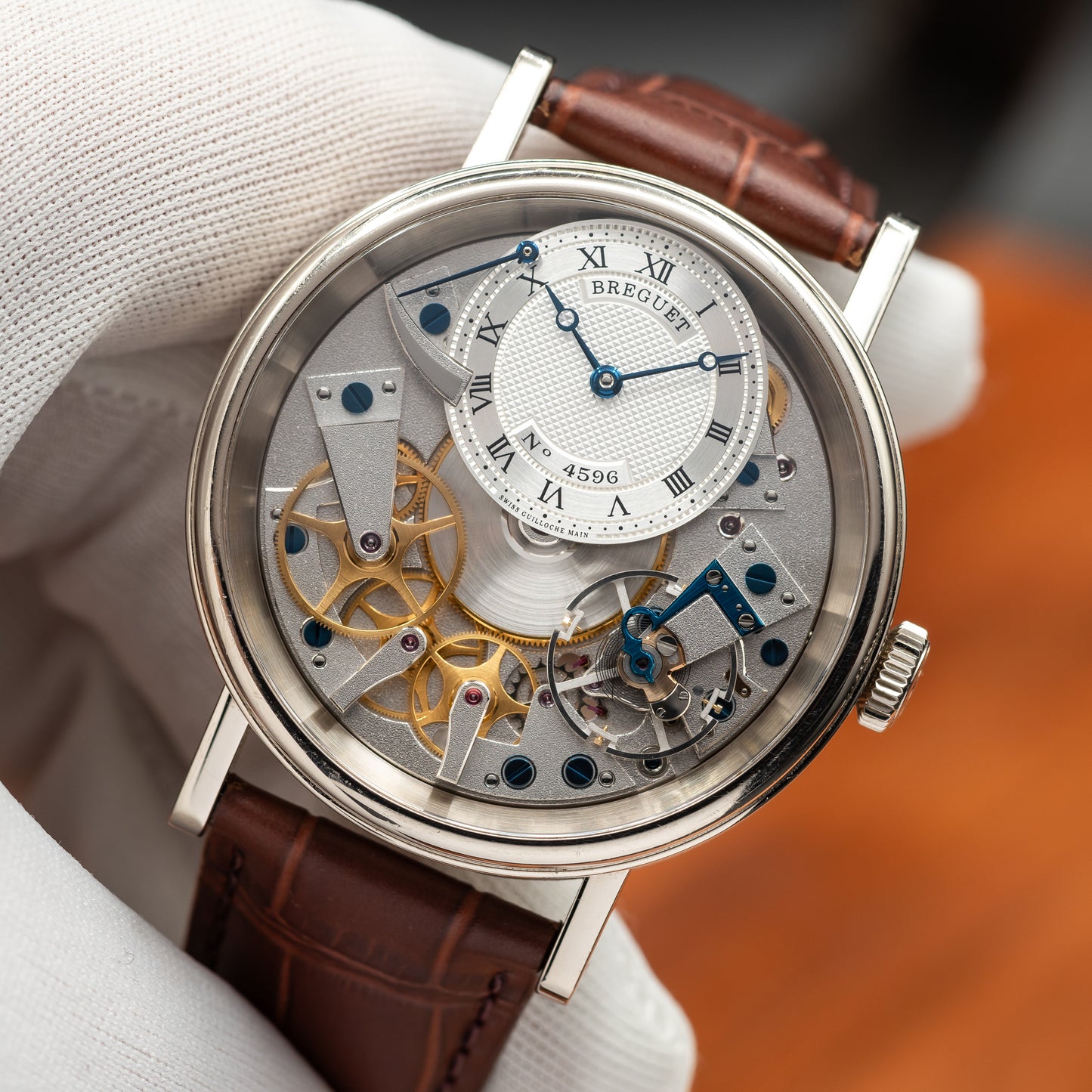 Breguet Tradition 7057 — 18K White Gold | Silver Guilloche Dial | Ref. 7057BB/11/9W6 | 2024