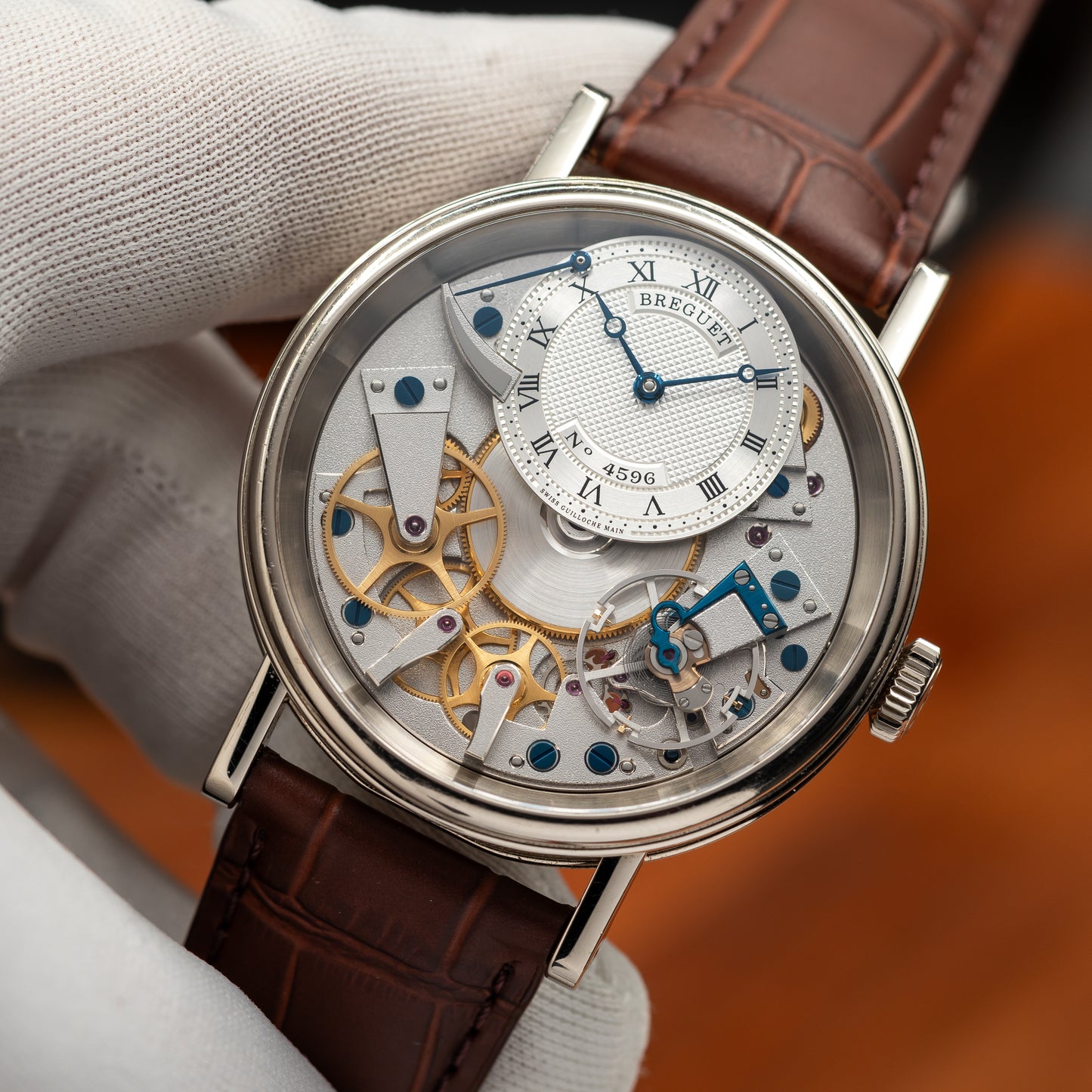 Breguet Tradition 7057 — 18K White Gold | Silver Guilloche Dial | Ref. 7057BB/11/9W6 | 2024
