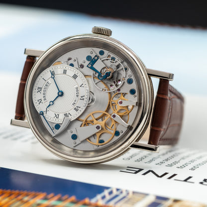 Breguet Tradition 7057 — 18K White Gold | Silver Guilloche Dial | Ref. 7057BB/11/9W6 | 2024