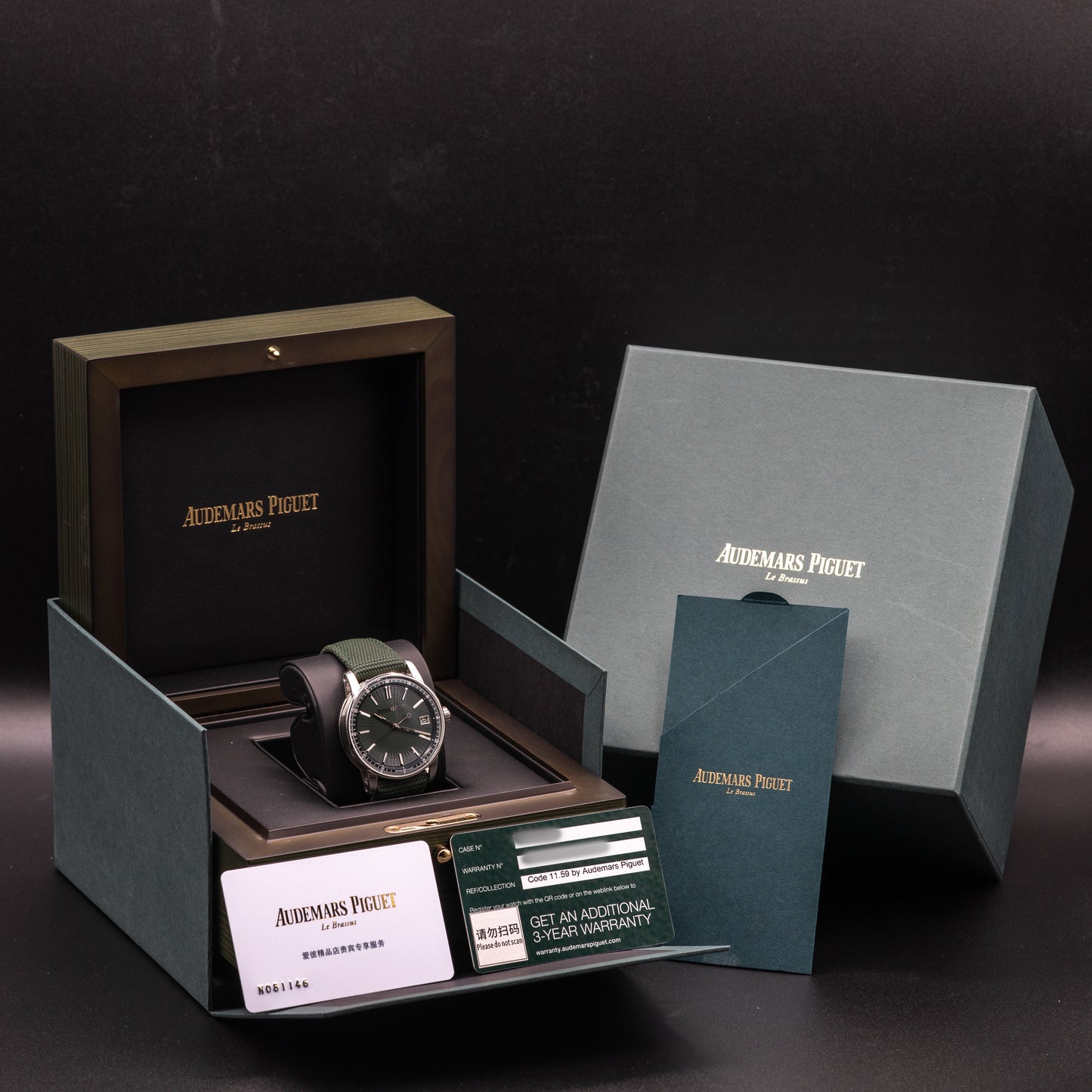 Audemars Piguet Code 11.59 Selfwinding — Stainless Steel | Green Dial | Ref. 15210ST.OO.A056KB.01 | 2025