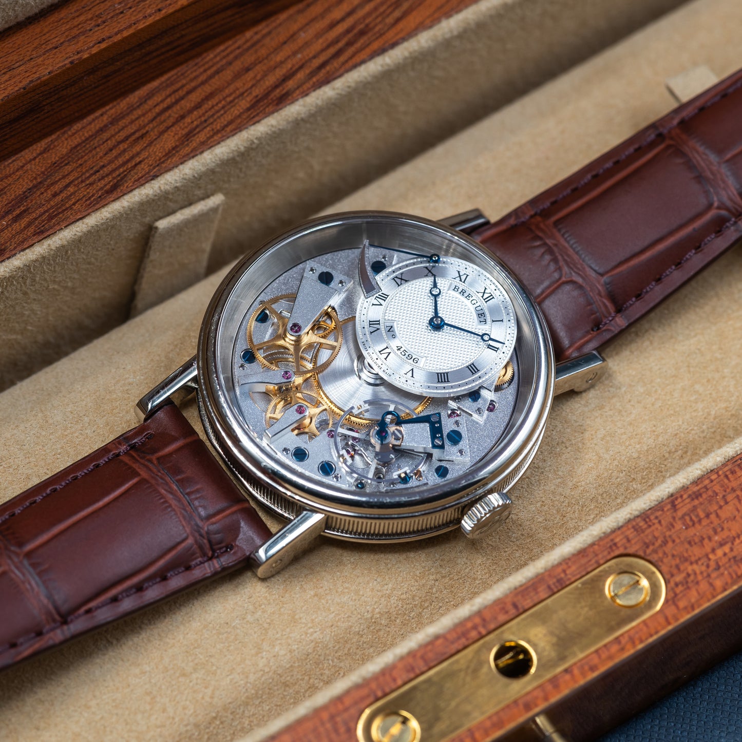 Breguet Tradition 7057 — 18K White Gold | Silver Guilloche Dial | Ref. 7057BB/11/9W6 | 2024
