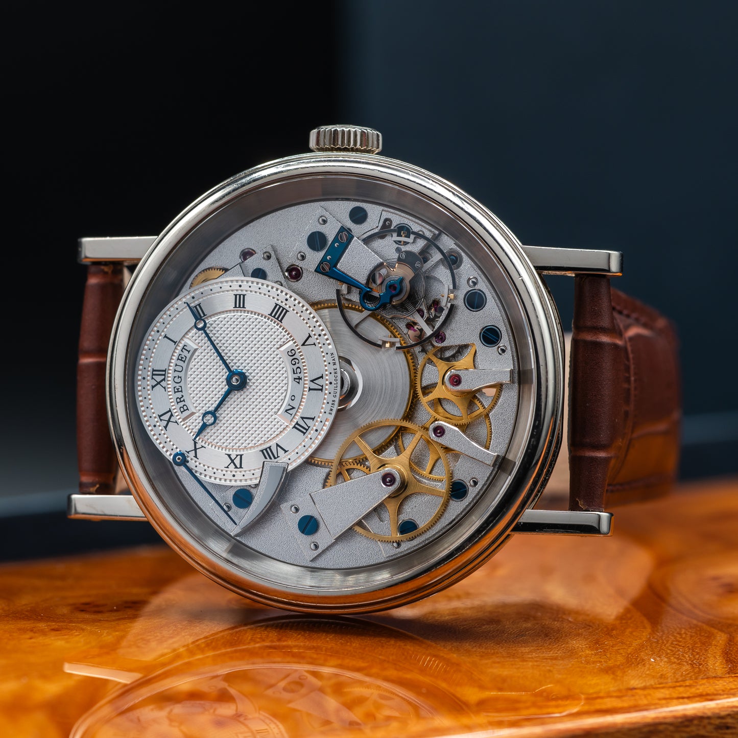 Breguet Tradition 7057 — 18K White Gold | Silver Guilloche Dial | Ref. 7057BB/11/9W6 | 2024