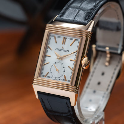 JLC Reverso Tribute Monoface Small Seconds — 18K Rose Gold | White Dial | Ref. Q7132521 | 2026