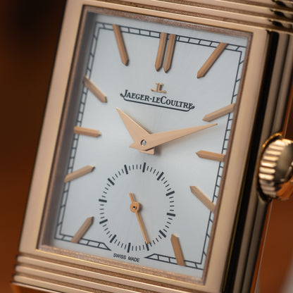 JLC Reverso Tribute Monoface Small Seconds — 18K Rose Gold | White Dial | Ref. Q7132521 | 2026