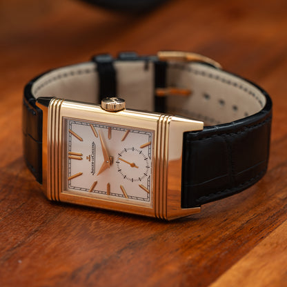 JLC Reverso Tribute Monoface Small Seconds — 18K Rose Gold | White Dial | Ref. Q7132521 | 2026