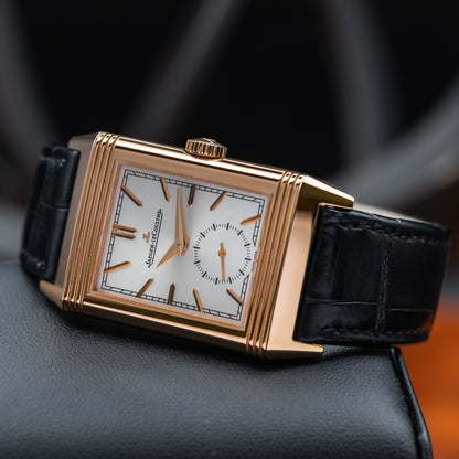 JLC Reverso Tribute Monoface Small Seconds — 18K Rose Gold | White Dial | Ref. Q7132521 | 2026