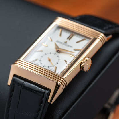 JLC Reverso Tribute Monoface Small Seconds — 18K Rose Gold | White Dial | Ref. Q7132521 | 2026
