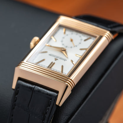 JLC Reverso Tribute Monoface Small Seconds — 18K Rose Gold | White Dial | Ref. Q7132521 | 2026