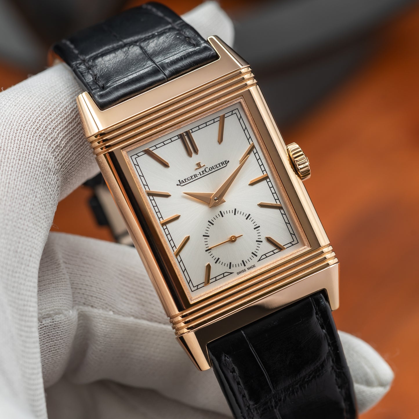 JLC Reverso Tribute Monoface Small Seconds — 18K Rose Gold | White Dial | Ref. Q7132521 | 2026