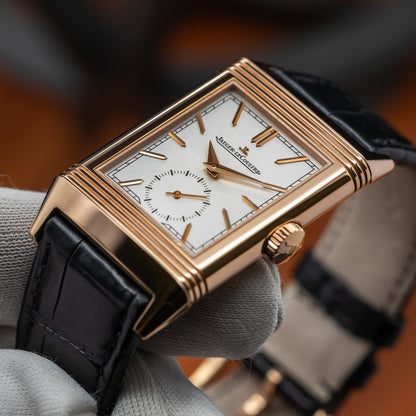 JLC Reverso Tribute Monoface Small Seconds — 18K Rose Gold | White Dial | Ref. Q7132521 | 2026
