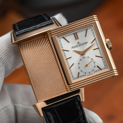 JLC Reverso Tribute Monoface Small Seconds — 18K Rose Gold | White Dial | Ref. Q7132521 | 2026