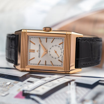 JLC Reverso Tribute Monoface Small Seconds — 18K Rose Gold | White Dial | Ref. Q7132521 | 2026