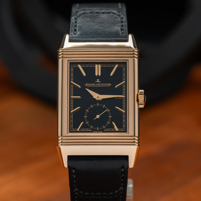 JLC Reverso Tribute Monoface Small Seconds — 18K Rose Gold | Black Dial | Ref. Q713257J | 2026