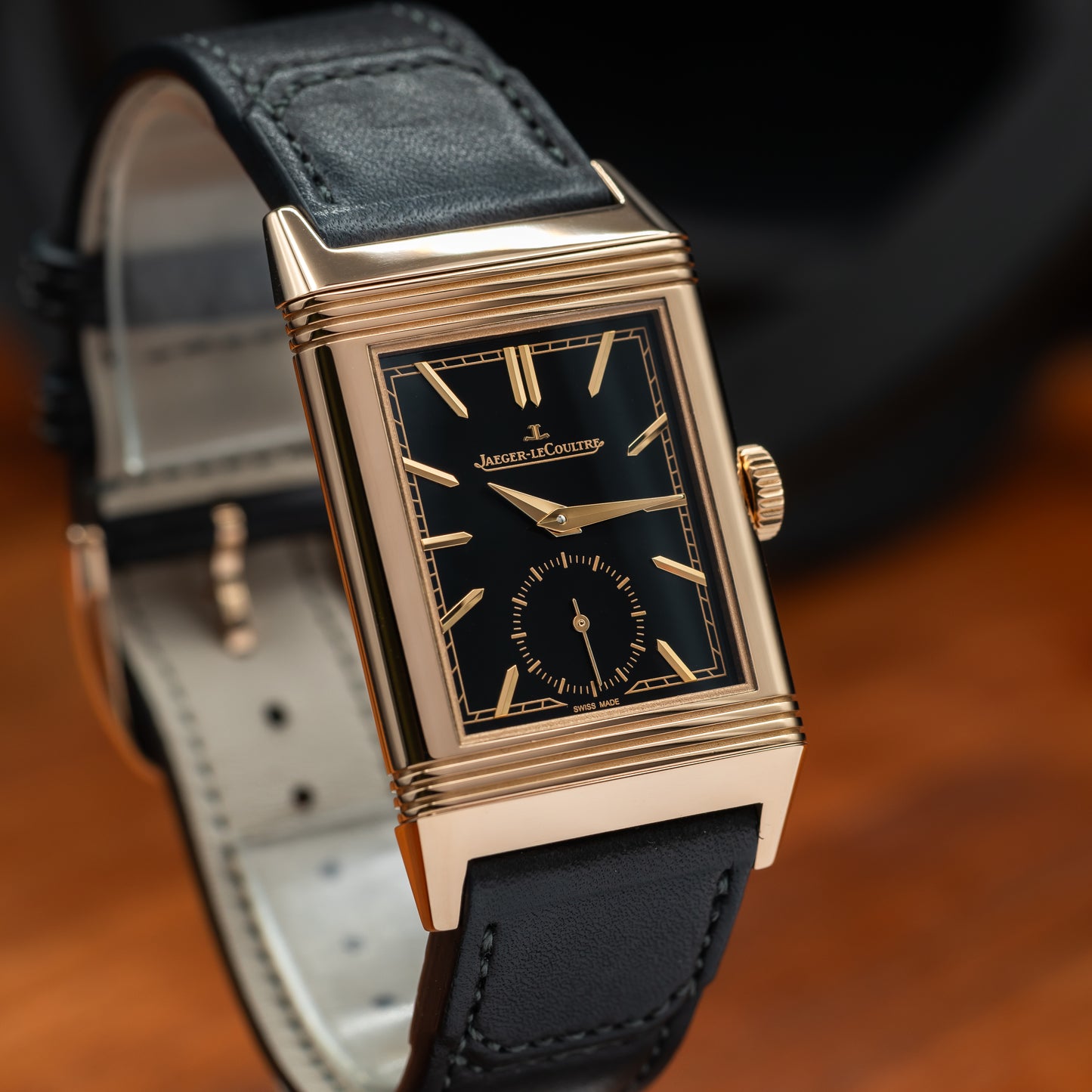 JLC Reverso Tribute Monoface Small Seconds — 18K Rose Gold | Black Dial | Ref. Q713257J | 2026