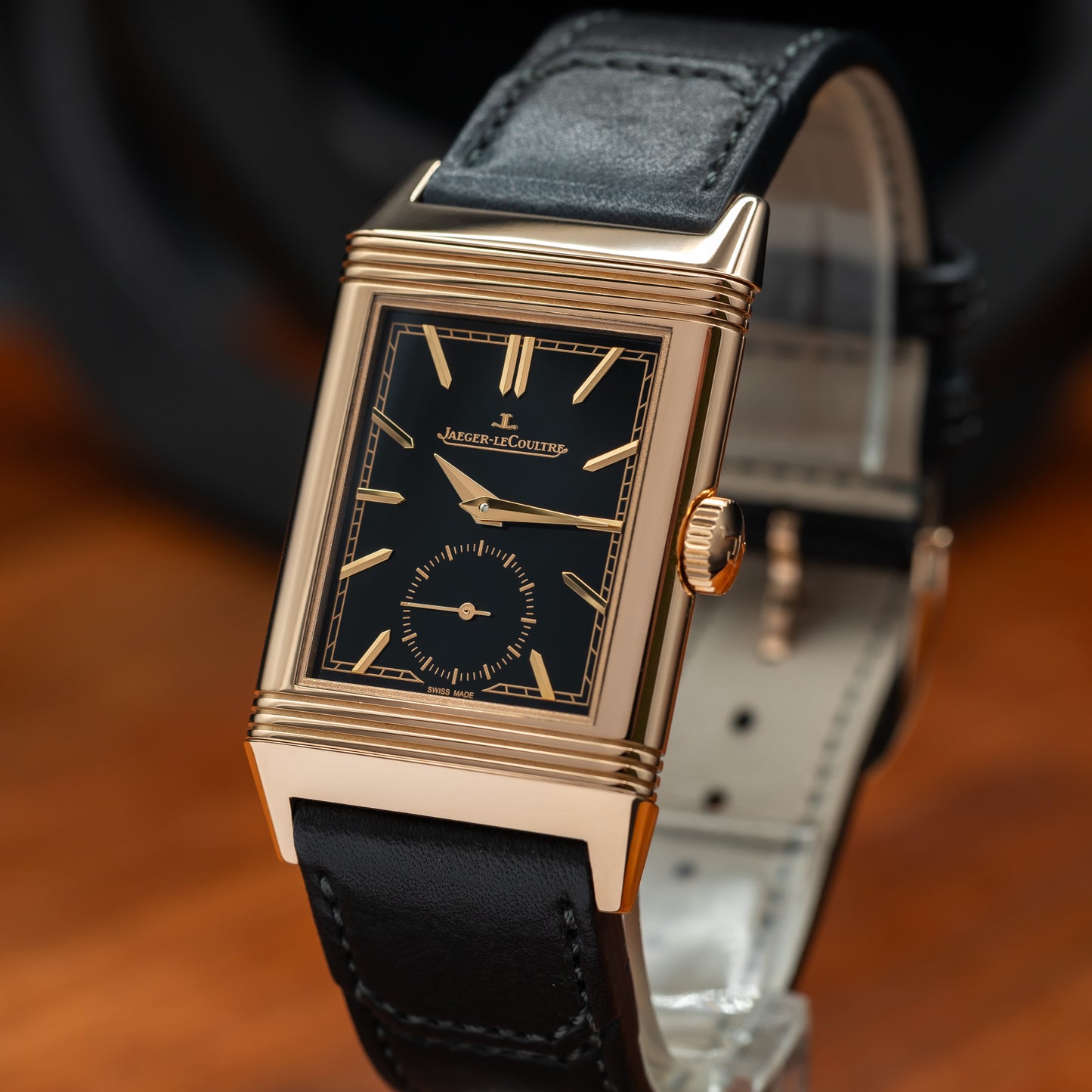 JLC Reverso Tribute Monoface Small Seconds — 18K Rose Gold | Black Dial | Ref. Q713257J | 2026